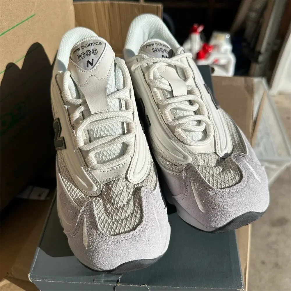 New Balance 1000 Womens Sneakers Gray White Retro Y2K Running Size 7.5